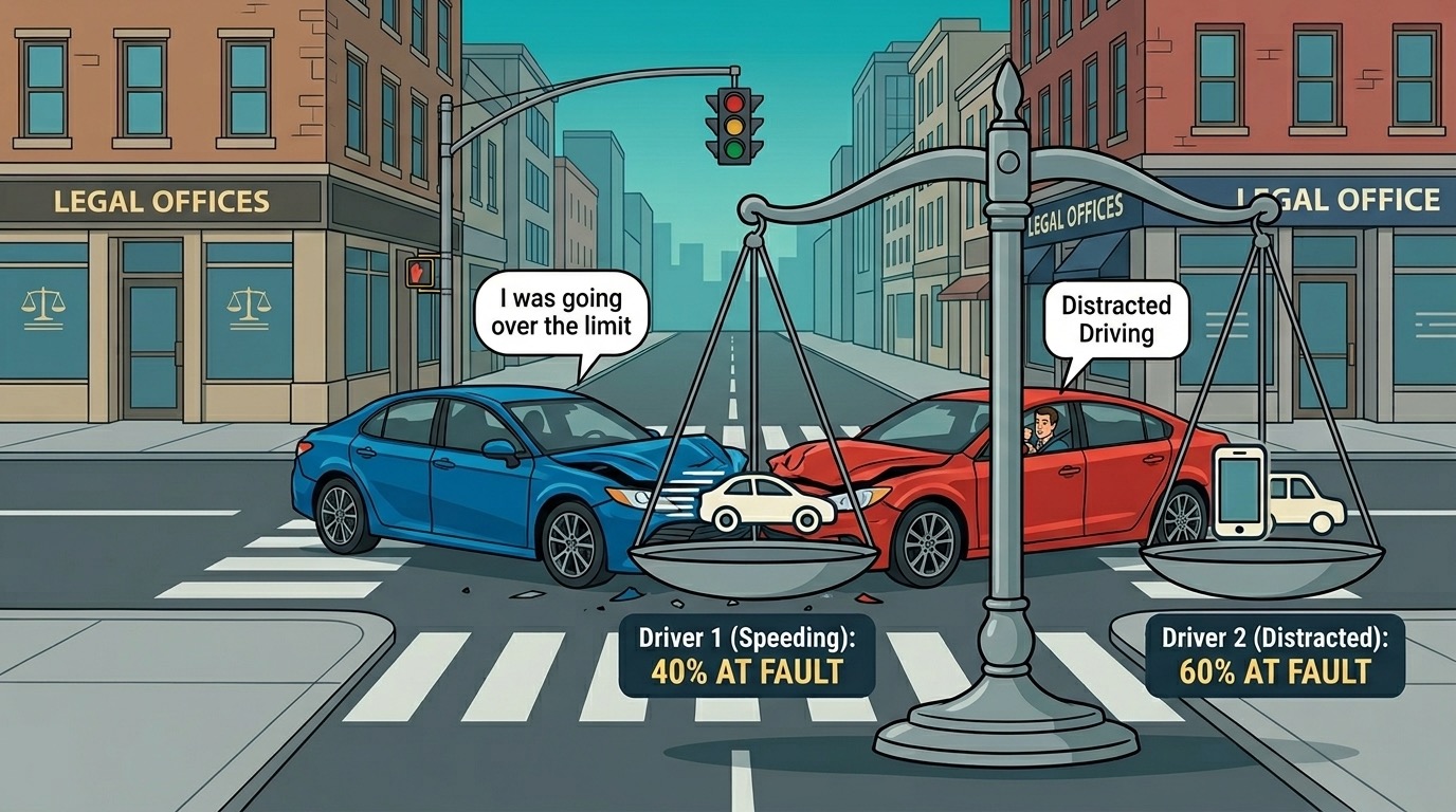 Are You Partly at Fault? How Comparative Negligence Really Works in Car Wreck Cases