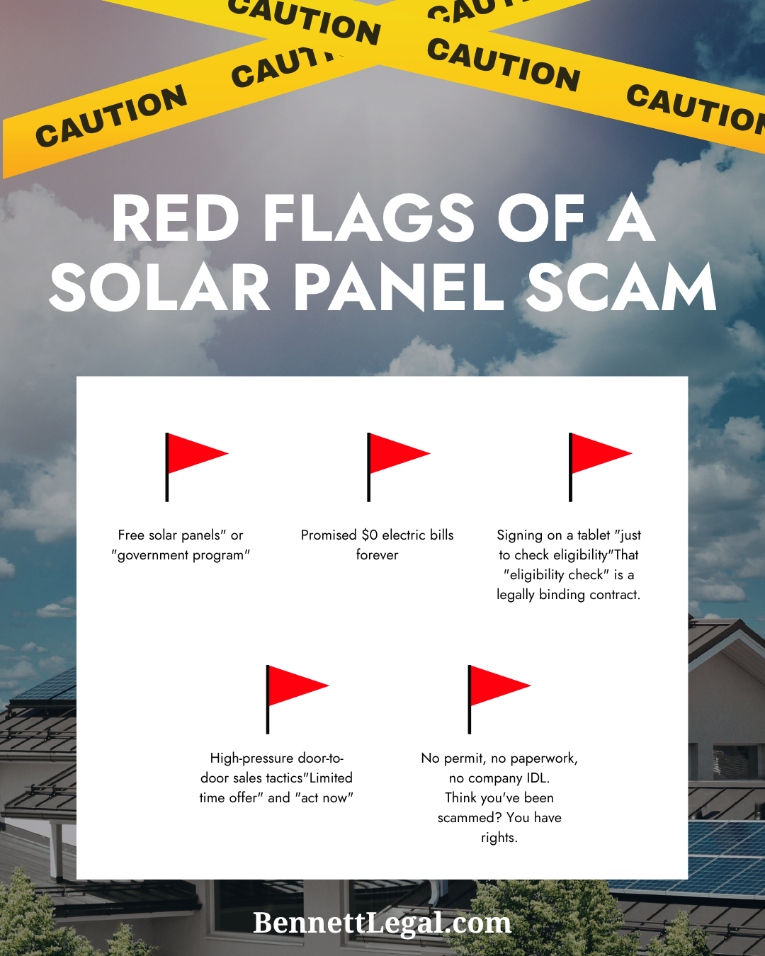 Red flags of solar panel fraud