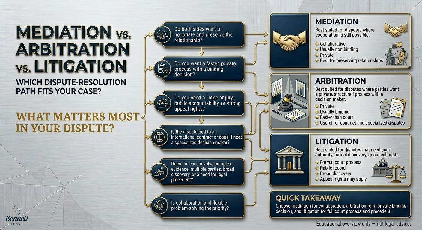 Which dispute resolution path fits your case