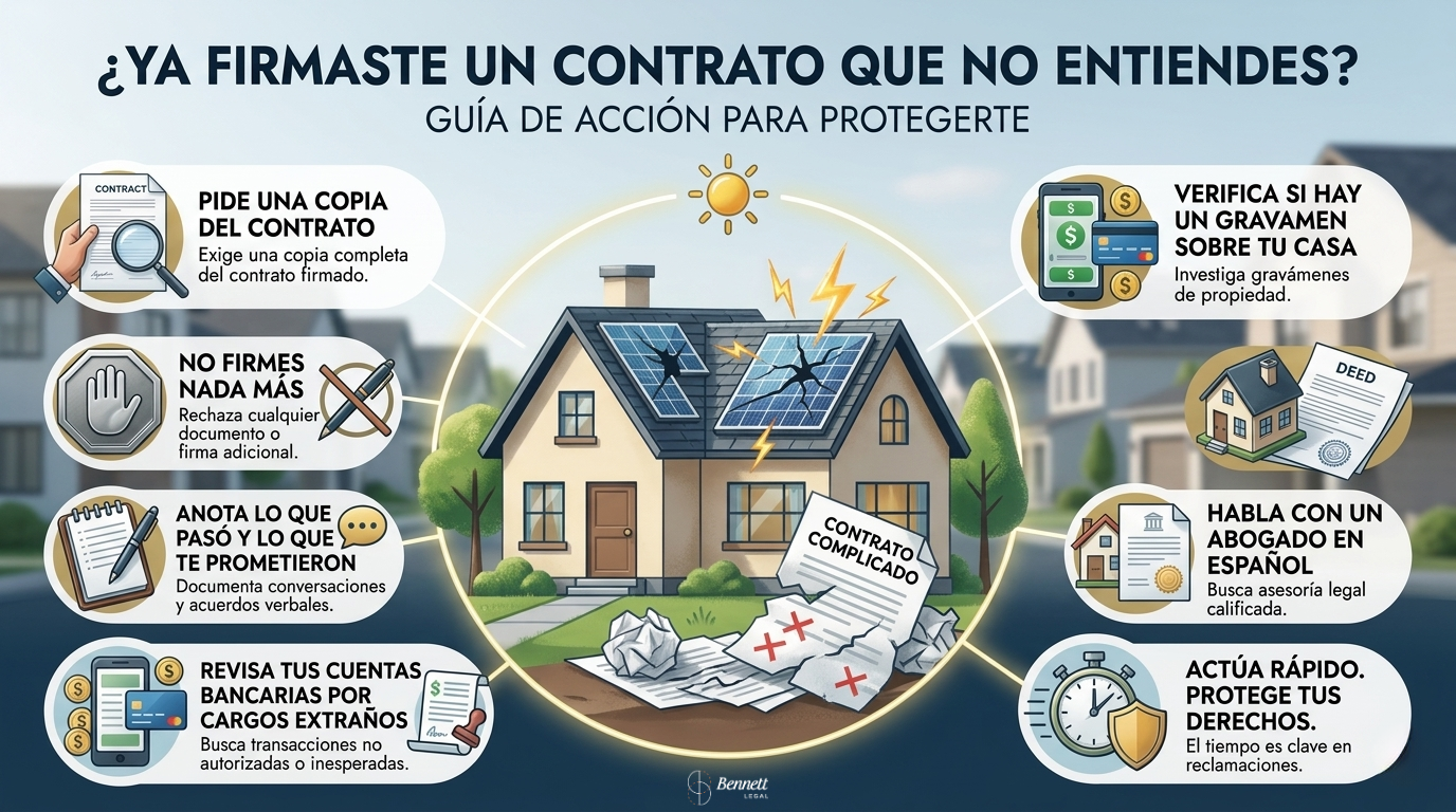 Qué hacer si firmé un contrato en inglés que no entiendo