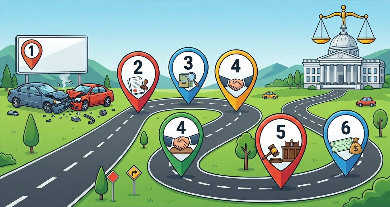 Car Wreck Lawsuit Process: Tall Chuck's 6-Phase Roadmap