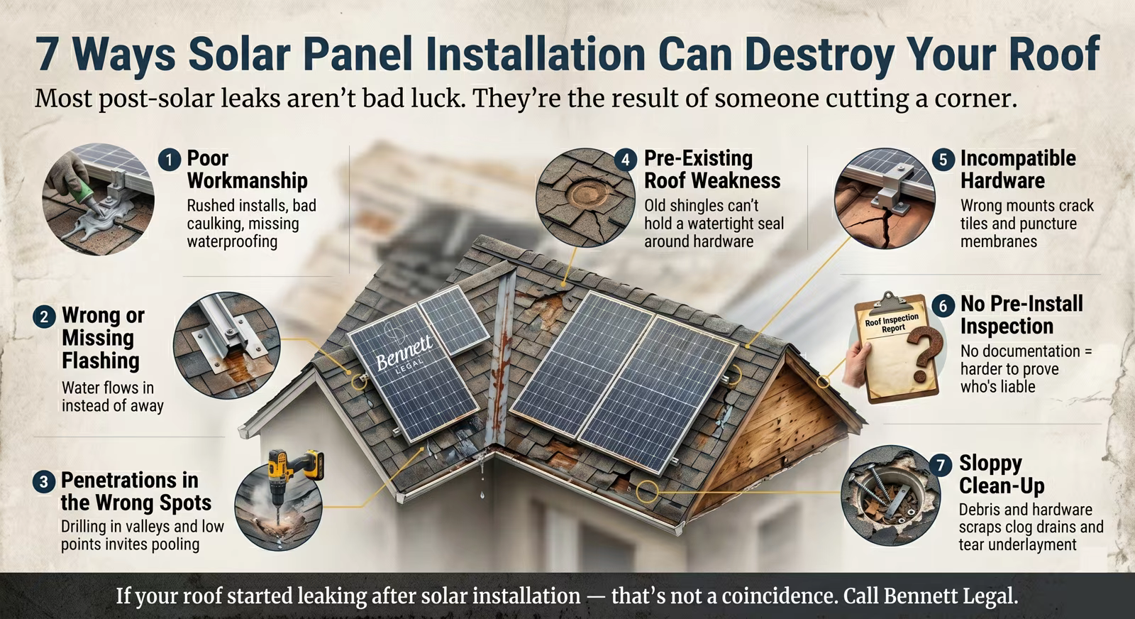 How a faulty solar panel installation can destroy your roof